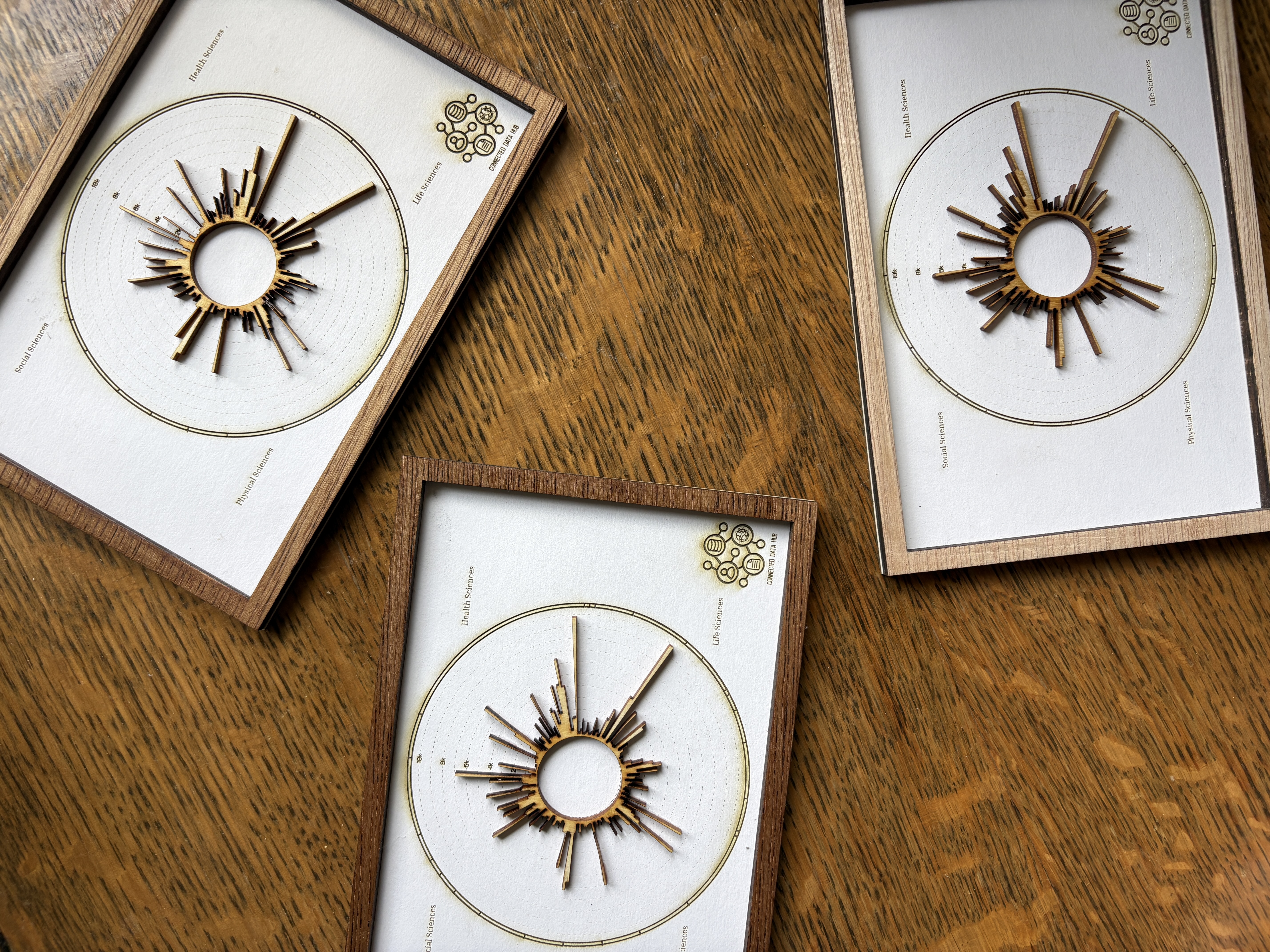 Laser cut postcard multiple